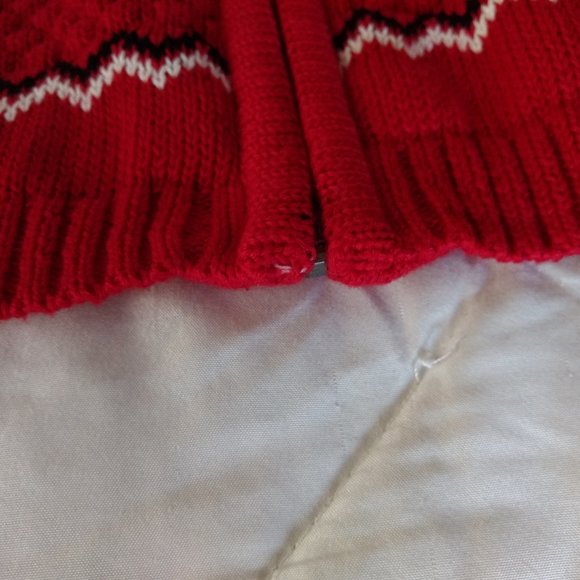 BRECKENRIDGE Sweater Cardigan Women's L Red Fair‎ Isle Full Zip Nordic Snowflake - Picture 8 of 14